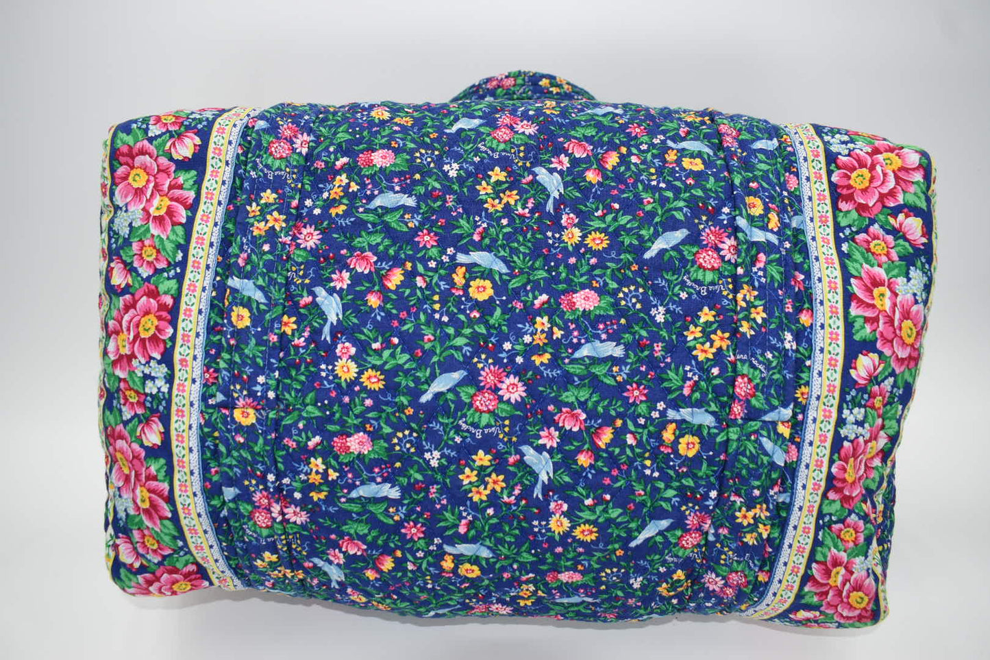 Vintage Vera Bradley Large Duffel Bag in "Bluebird-1998" Pattern