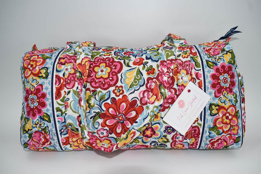 Vera Bradley Small Duffel Bag in "Hope Garden" Pattern