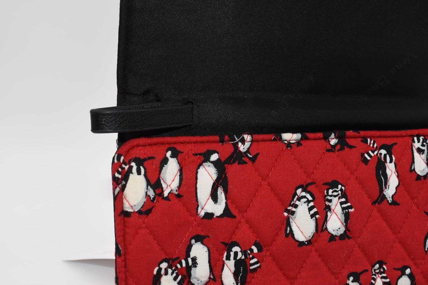 Vera Bradley Wallet Crossbody in "Playful Penguins - Red"