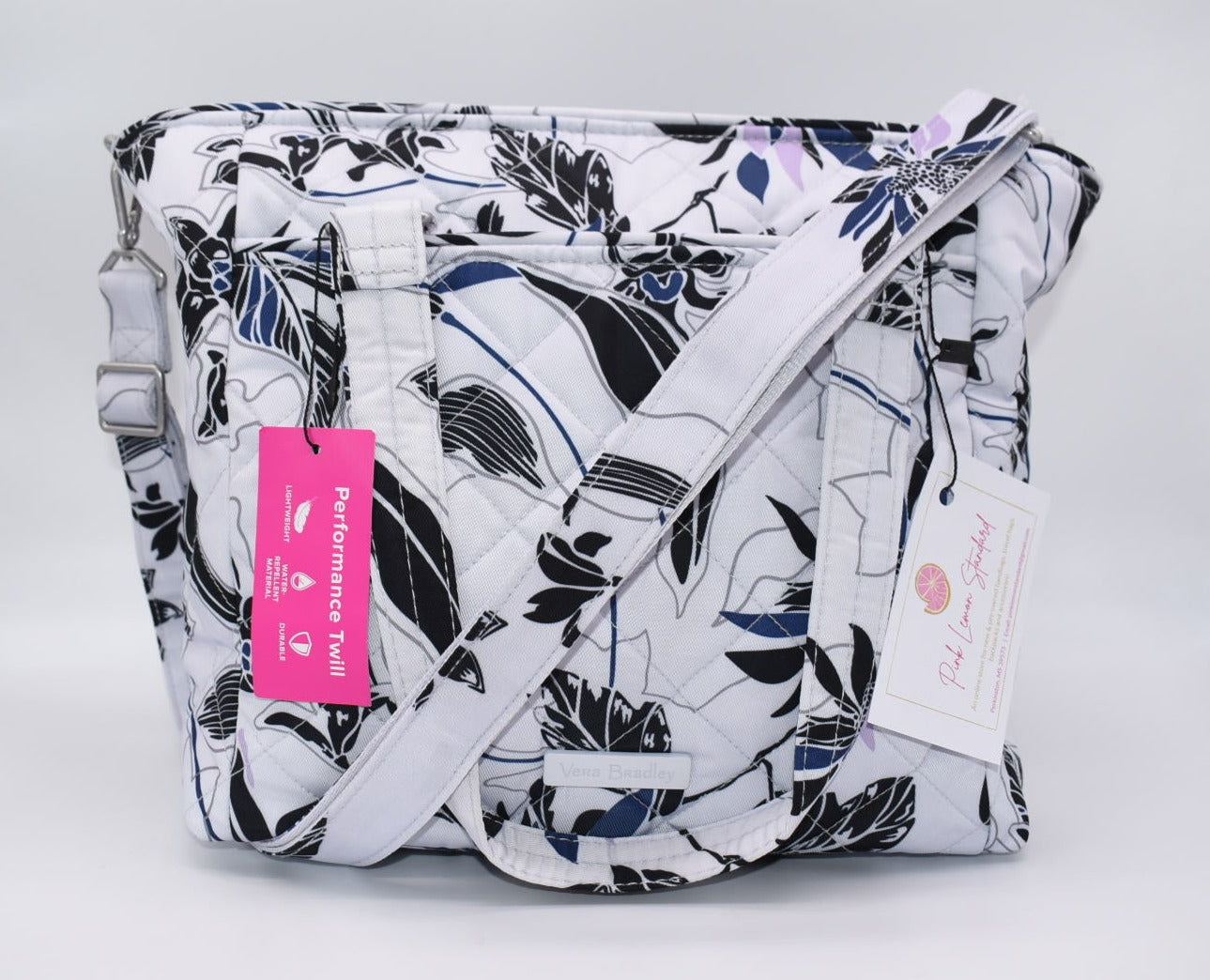 Vera Bradley Performance Twill Multi-Strap Shoulder Bag in Twilight  Garden Pattern