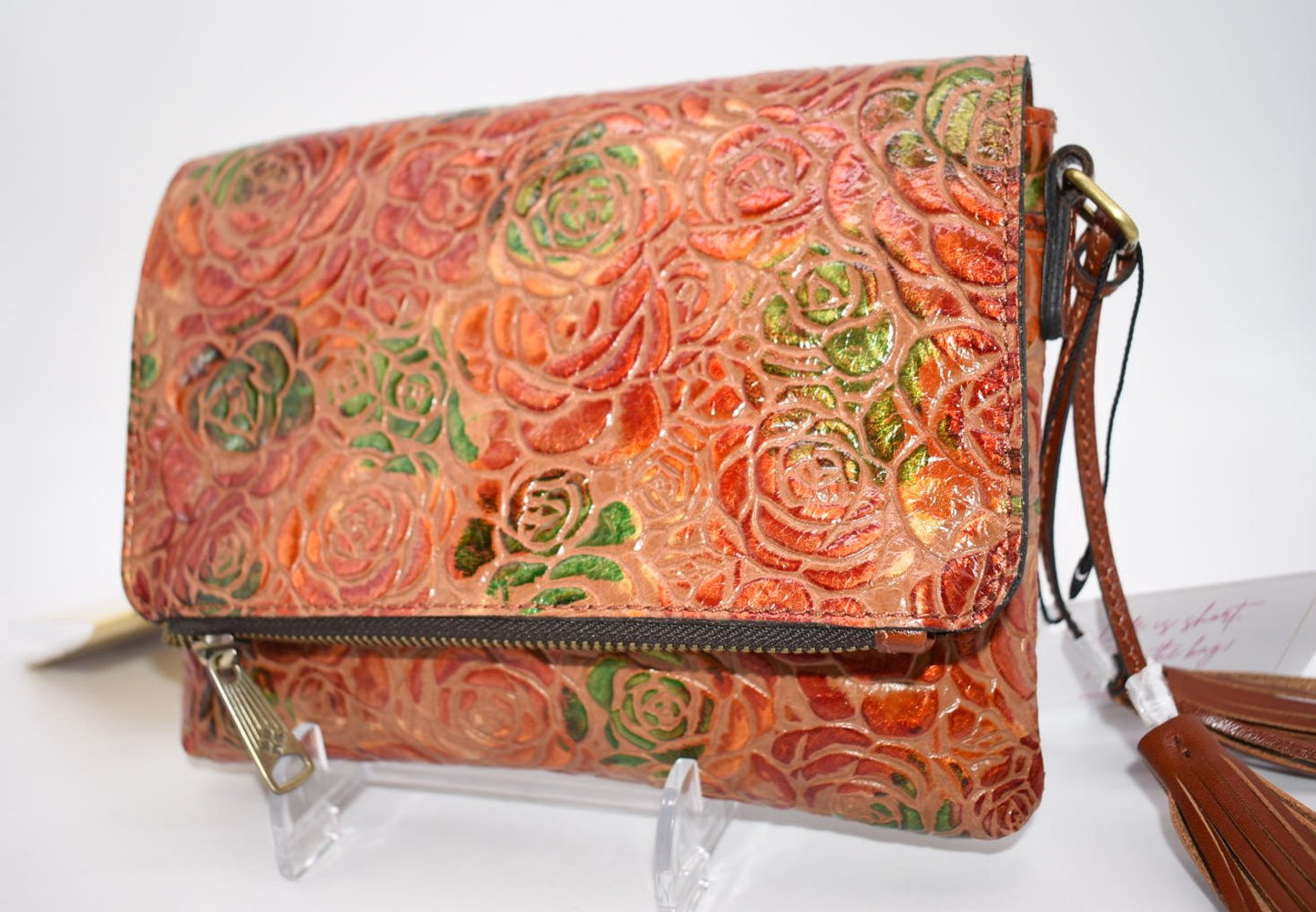 Patricia Nash Corfu Crossbody Bag in Glazed Floral Burnished