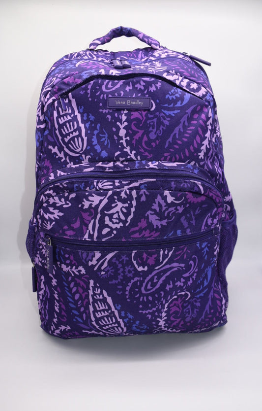 Vera Bradley Lighten Up Essential Large Backpack in "Paisley Amethyst"