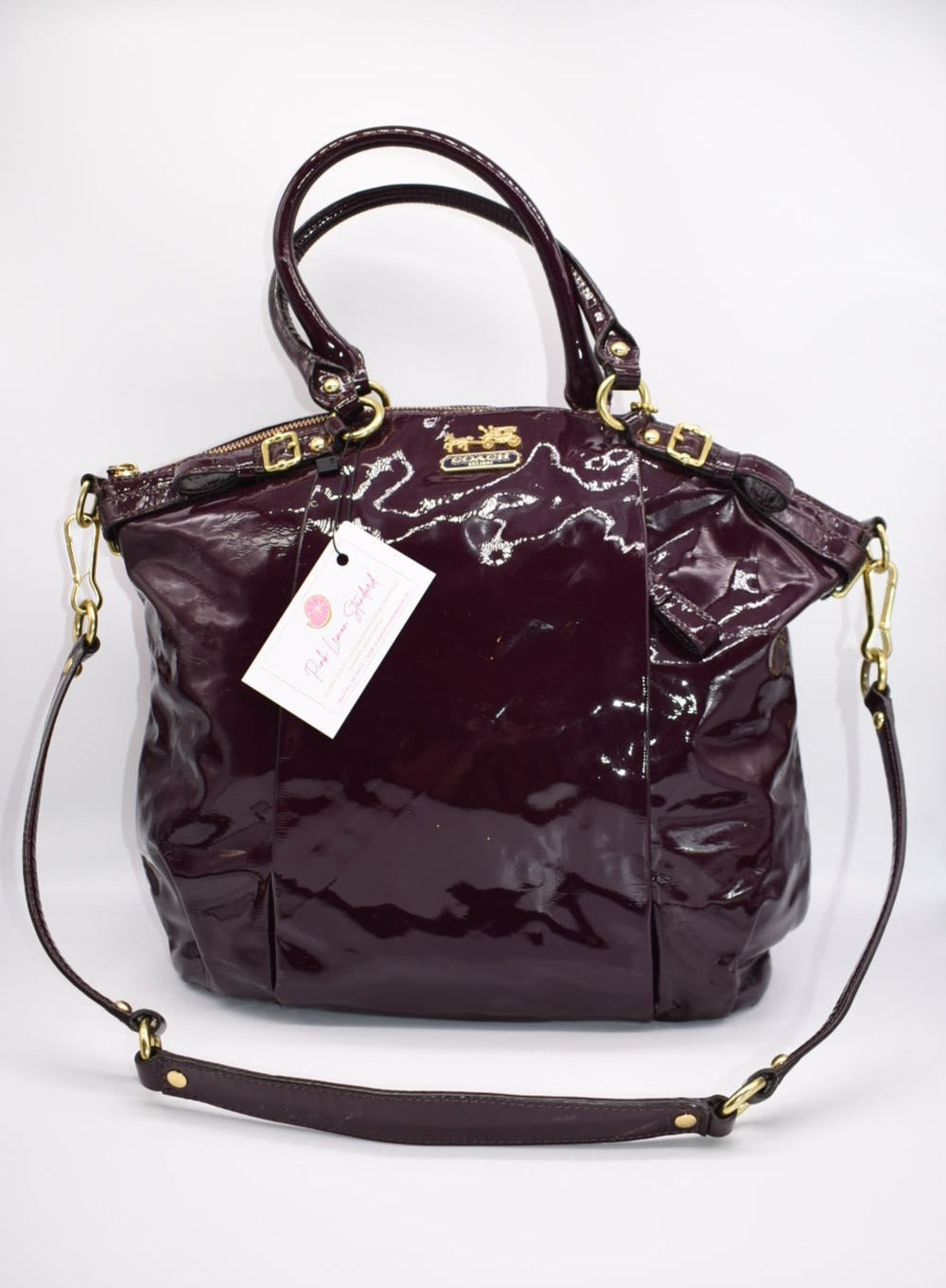 Coach madison leather hot sale lindsey satchel