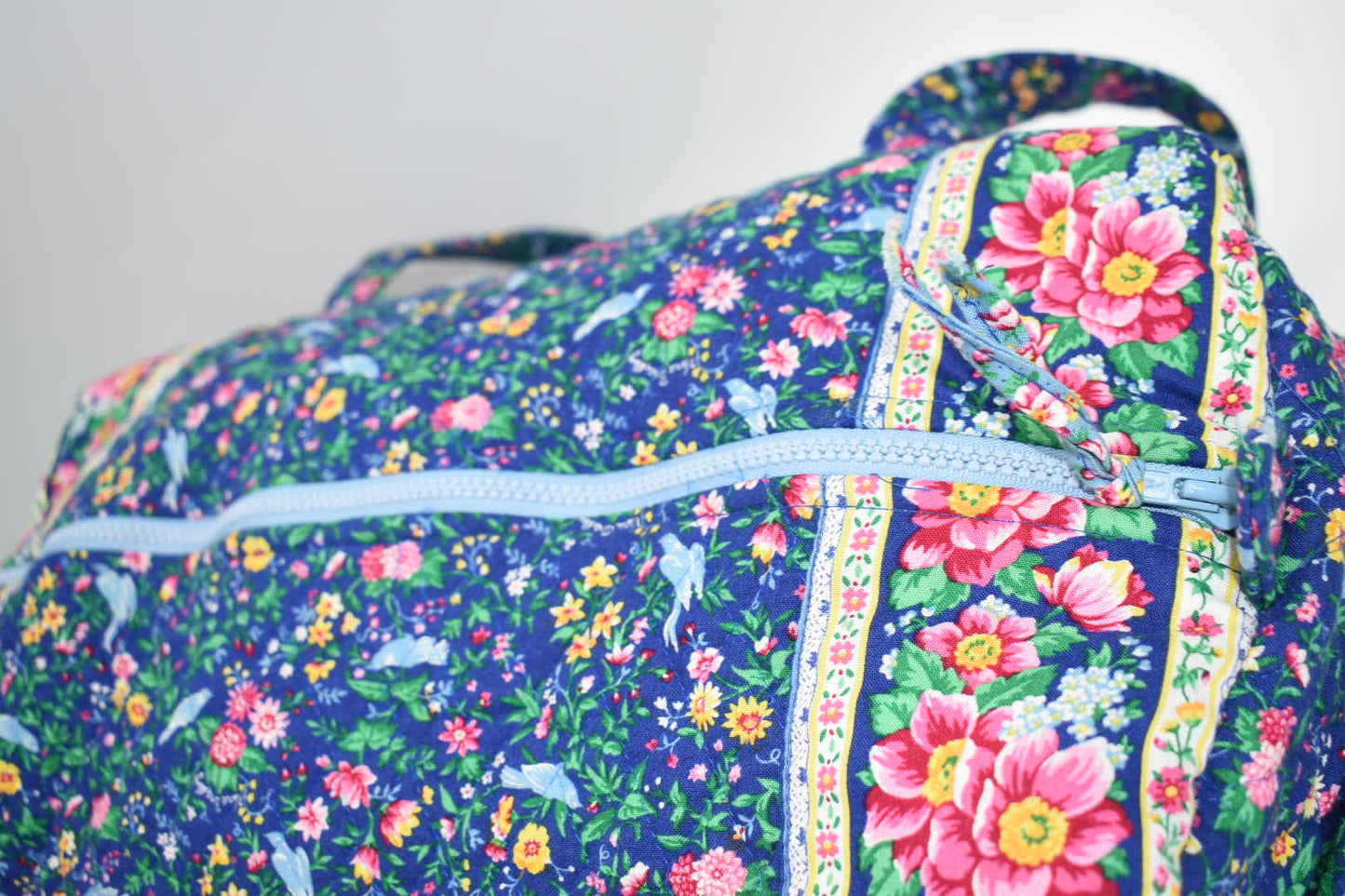 Vera Bradley Large Duffel Bag in "Bluebird - 1998" Pattern