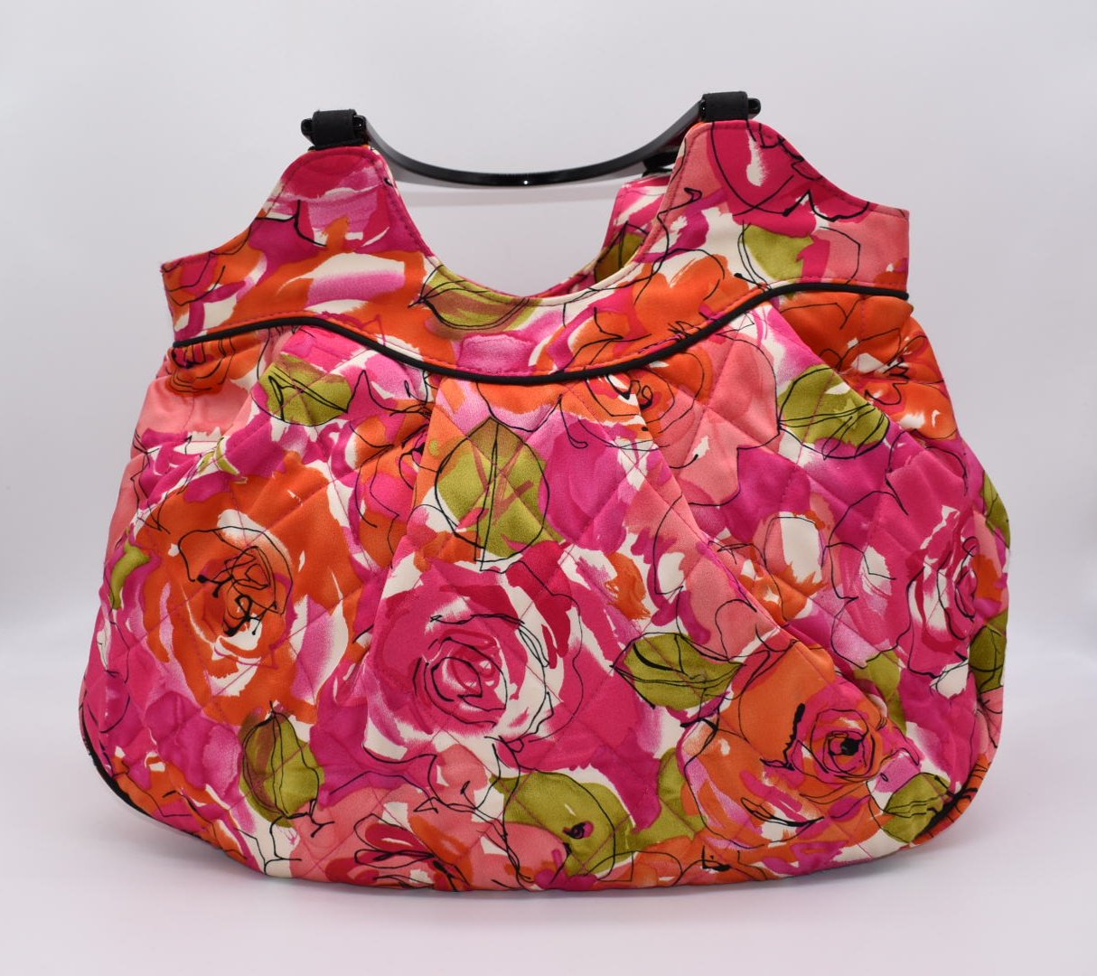 Vera Bradley Quilted Hobo Handbag & Headband in "Vivian Rose"Pattern