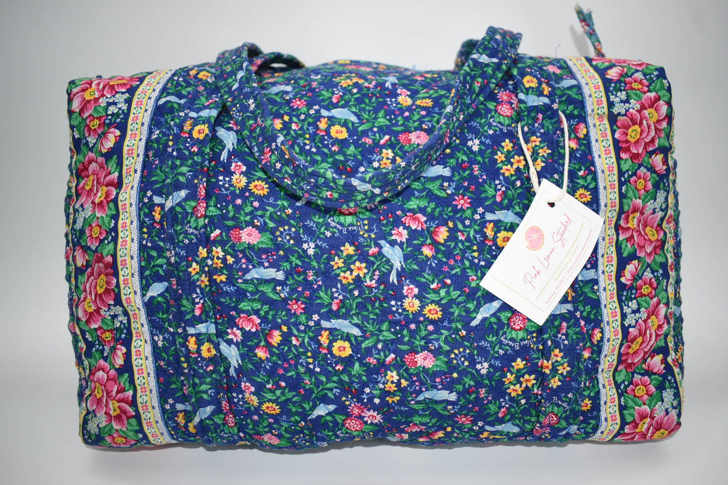 Vera Bradley Large Duffel Bag in "Bluebird - 1998" Pattern