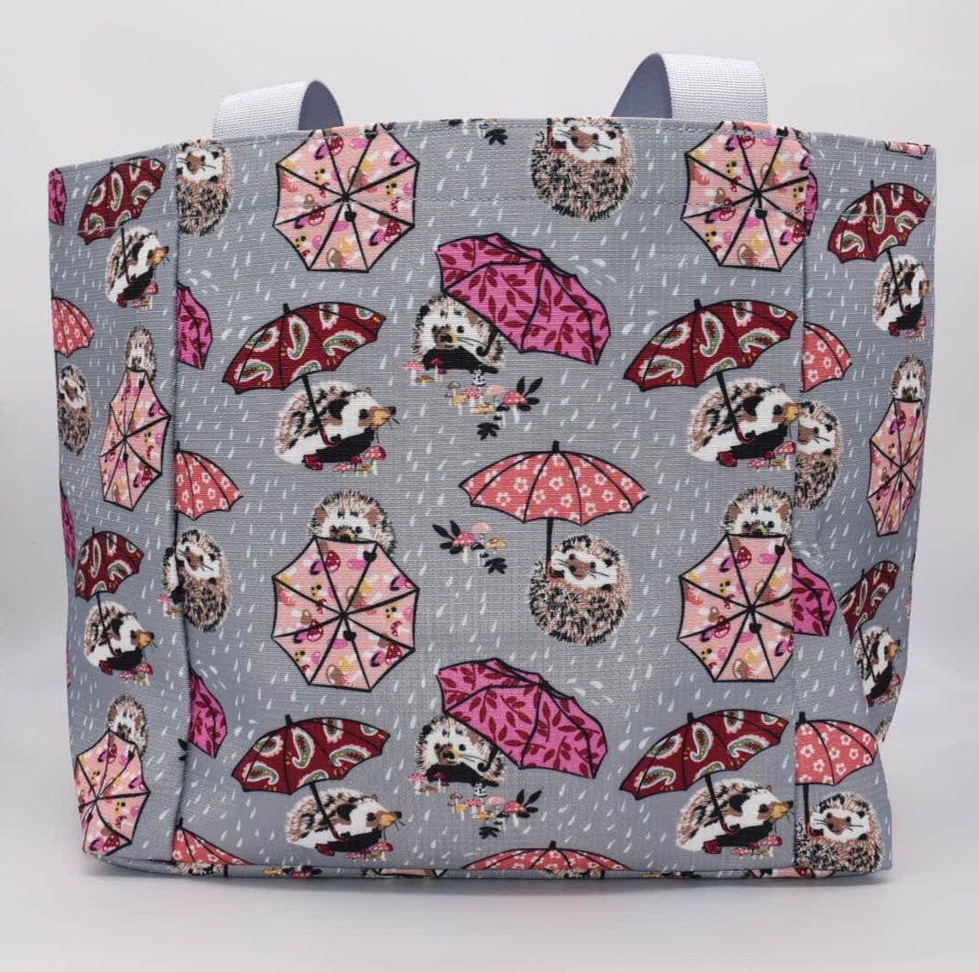 Vera Bradley Medium Tote Bag in "It's Raining Hedgehogs"