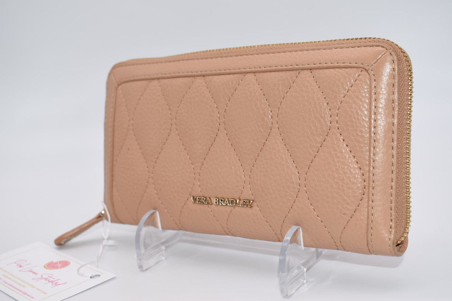 Vera Bradley Quilted Leather Georgia Wallet in Nude