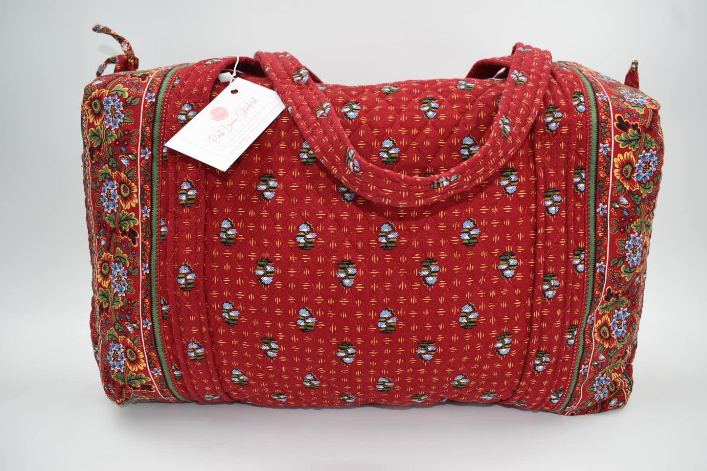 Vera Bradley Large Duffle Bag in "Provincial Red - 2000" Pattern