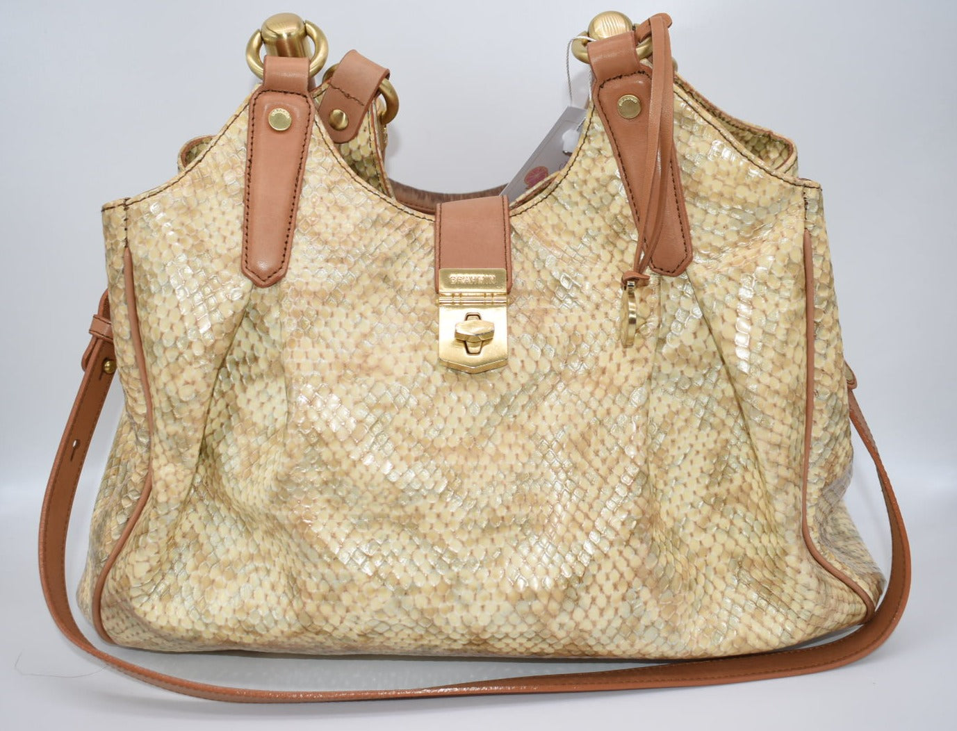 BRAHMIN Melbourne Collection Katie Crocodile-Embossed Crossbody Bag |  Dillard's