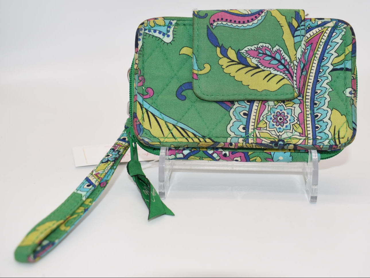 Vera Bradley Smartphone Wristlet in "Emerald Paisley" Pattern