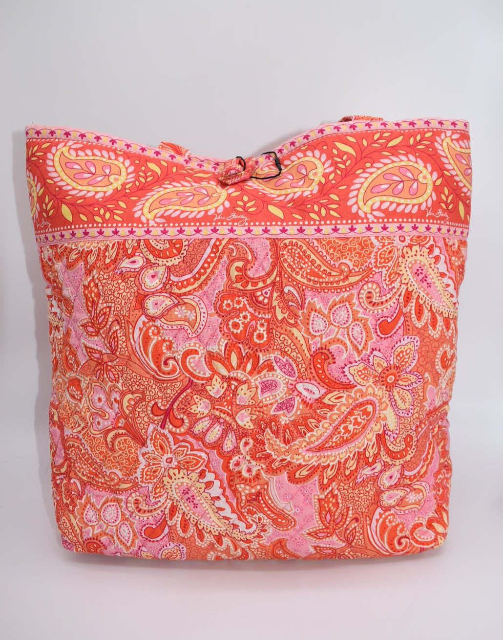 Vera Bradley Cotton Tote Bag in "Sherbet" Pattern