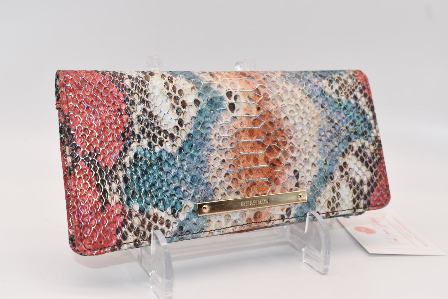 Brahmin Ady Wallet in Multi All Over Snake