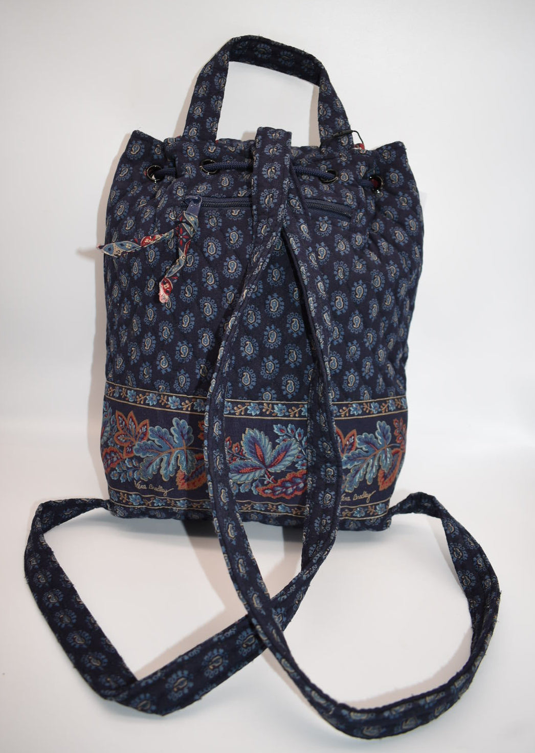 Vintage Vera Bradley Mimi Backpack in "Classic Navy -1998" Pattern