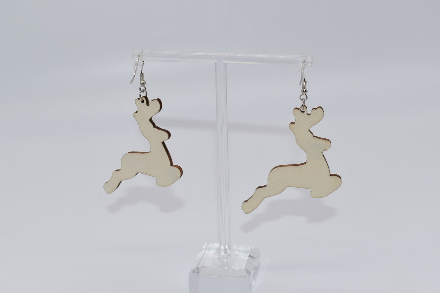 Seasonal Earrings: Plaid Reindeer Drop Earrings