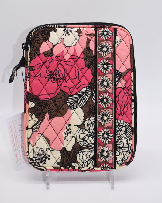 Vera Bradley Padded Tablet/Tech Case in "Mocha Rouge" Pattern