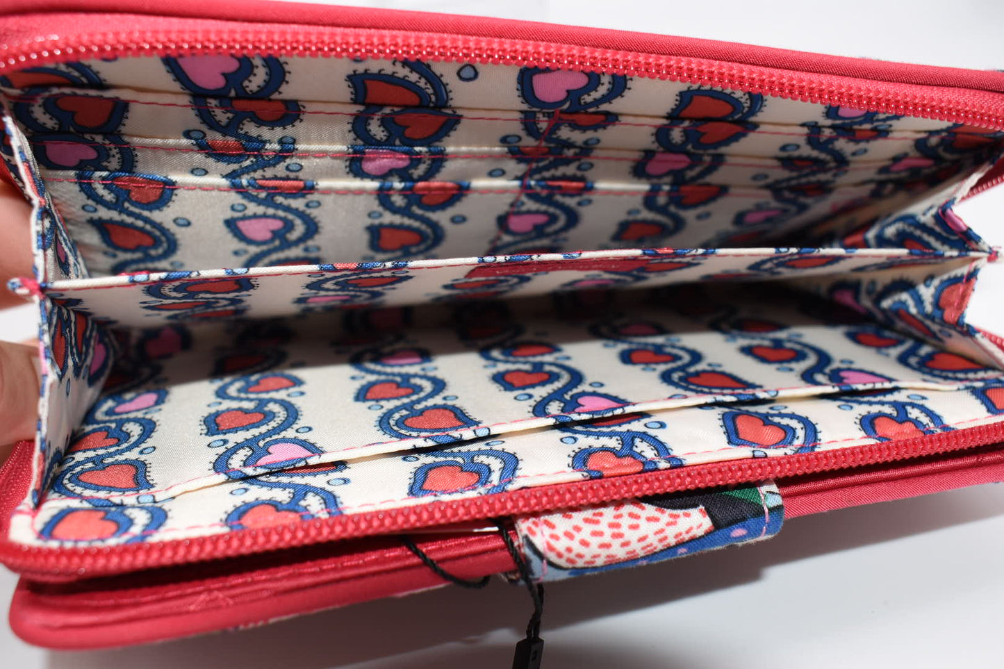 Vera Bradley RFID Turnlock Wallet in "Stitched Flowers" Pattern