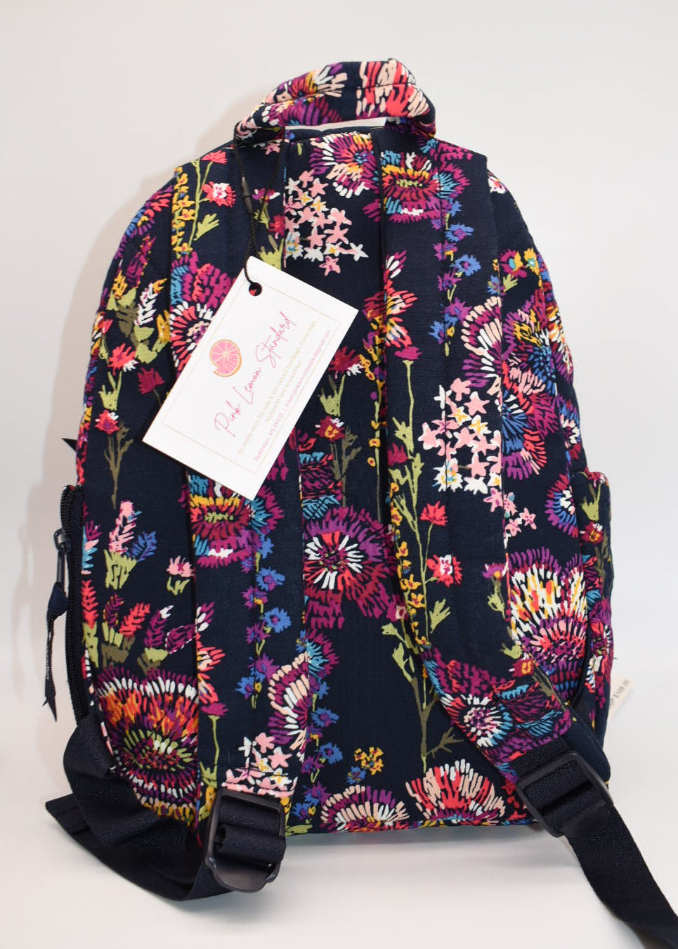 Vera Bradley Essential Compact Backpack in "Midnight Wildflowers" Pattern