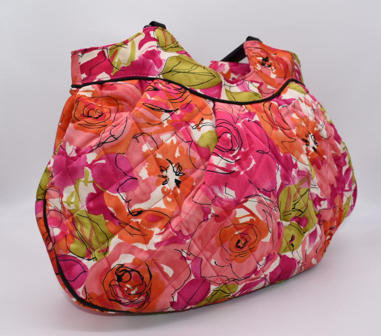 Vera Bradley Quilted Hobo Handbag & Headband in "Vivian Rose"Pattern