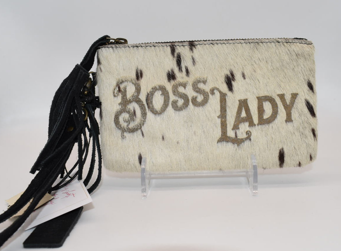 Idyllwind "Boss Lady" Spotted Cowhide Clutch/ Wristlet