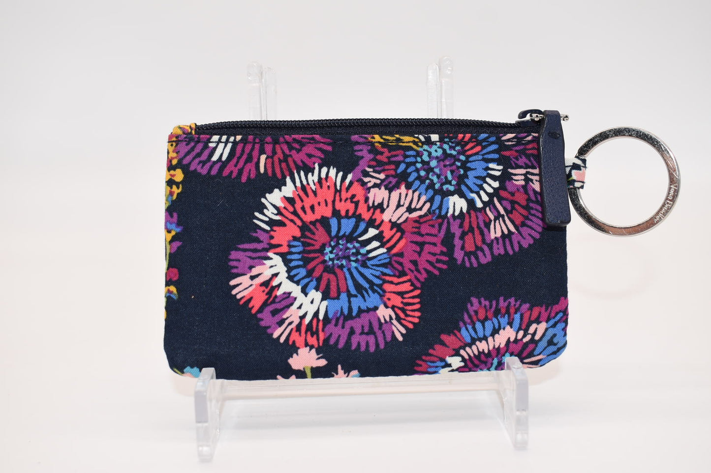 Vera Bradley Zip ID Case in "Midnight Wildflowers" Pattern