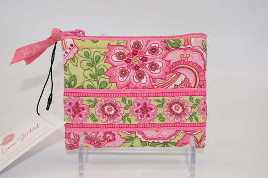 Vera Bradley Zip Coin Pouch in "Petal Pink" Pattern