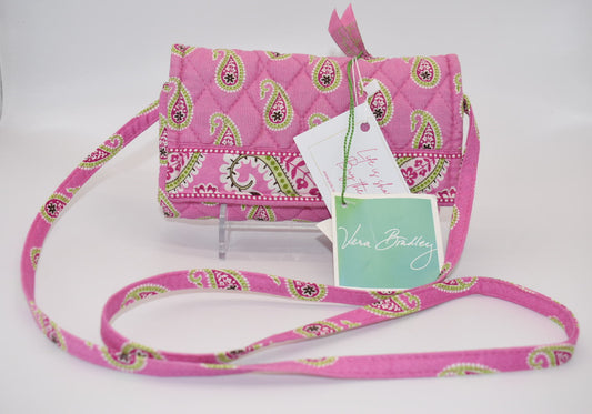 Vera Bradley Strap Wallet in "Bermuda Pink" Pattern