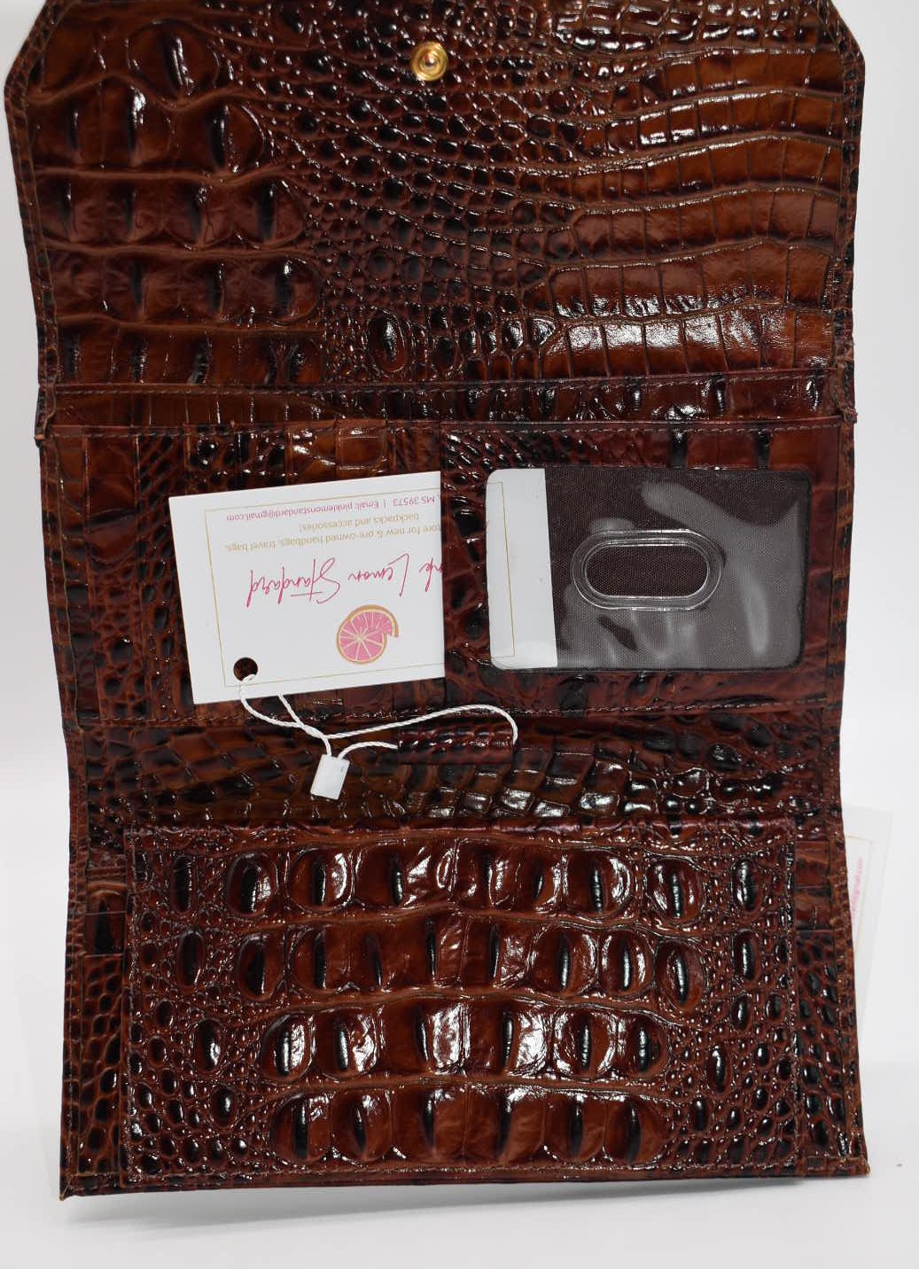 Brahmin Soft Checkbook Wallet in Pecan Melbourne