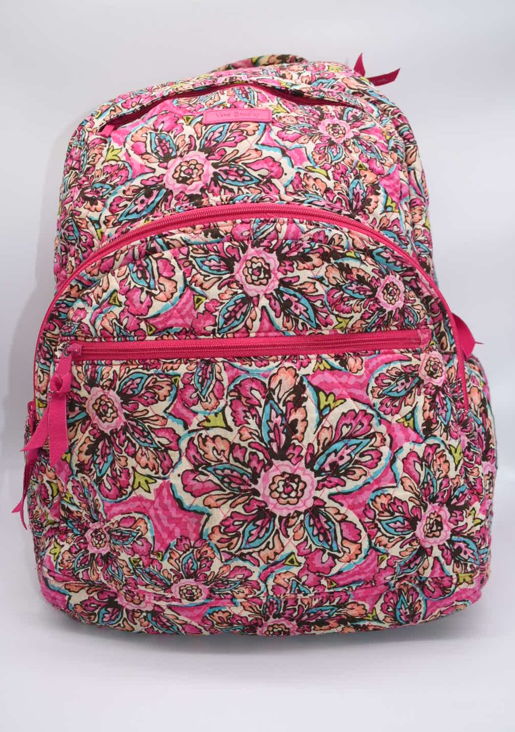 Vera Bradley Large Essential Backpack in "Sunburst Floral Pink" Pattern