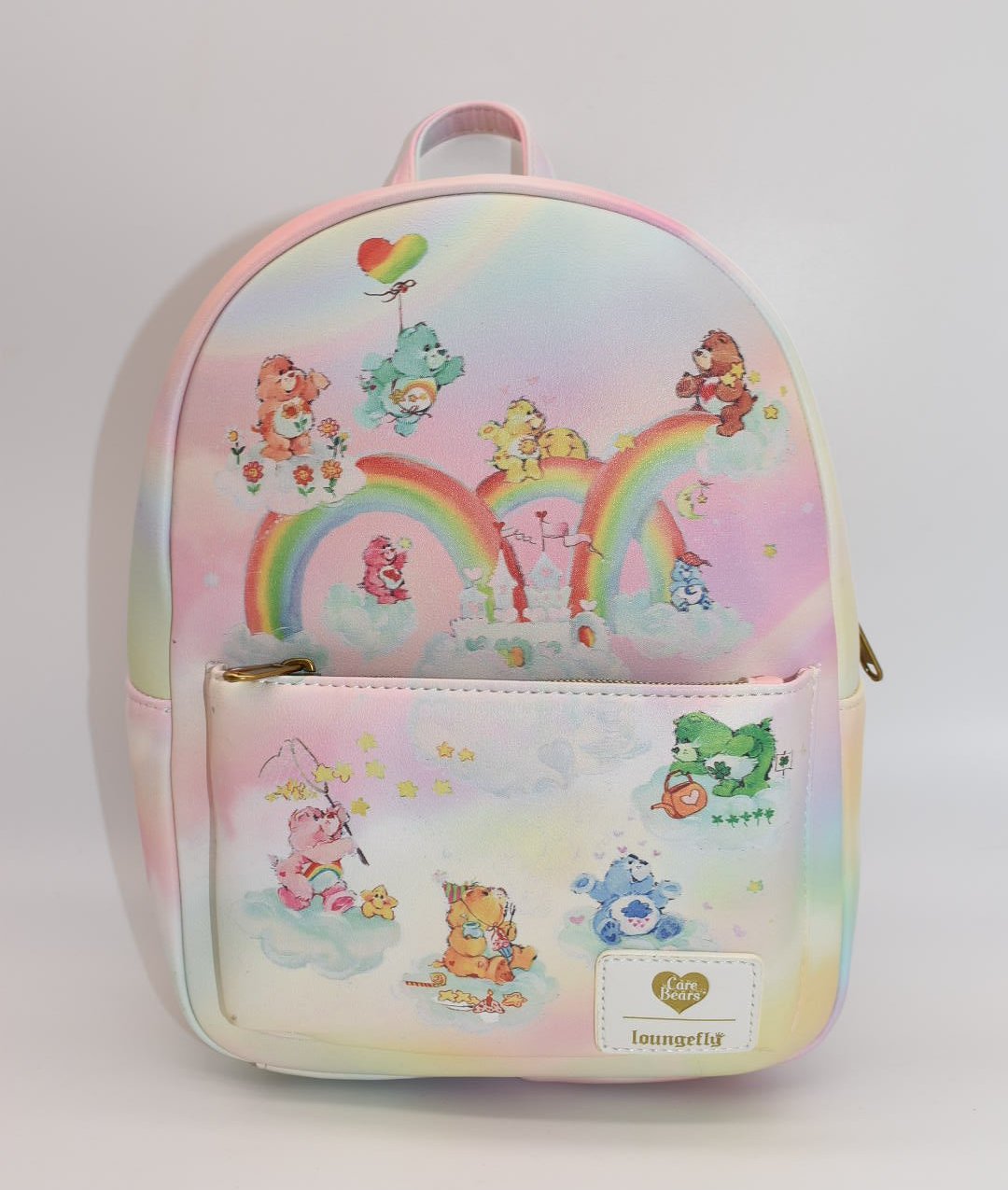 Loungefly Care Bears Rainbow Tie-Dye Mini Backpack