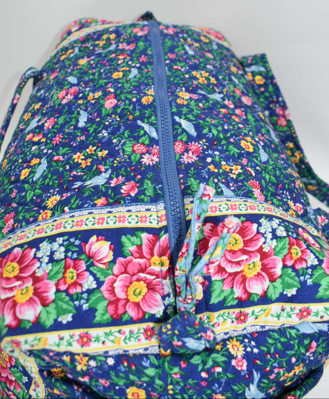 Vintage Vera Bradley Large Duffel Bag in "Bluebird-1998" Pattern