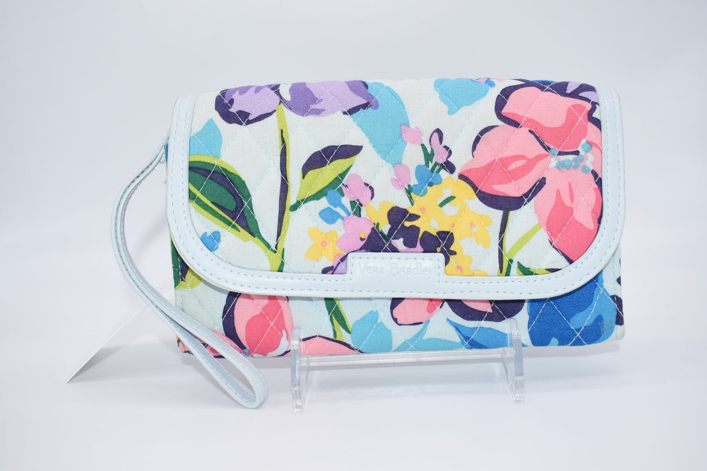 Vera Bradley Trimmed Wristlet Wallet Clutch in "Marian Floral" Pattern