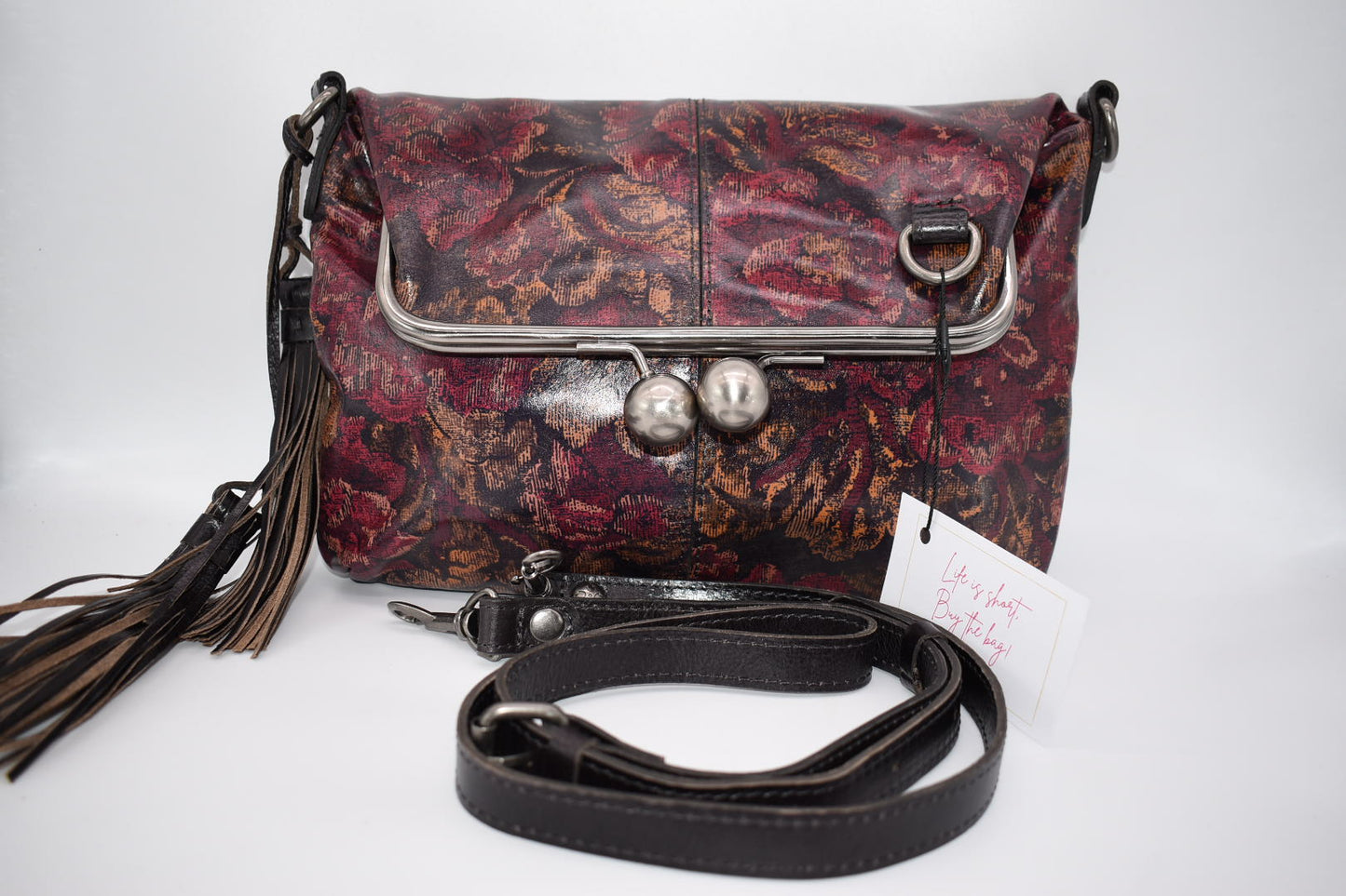 Patricia Nash Livata Kisslock Crossbody Bag in Vintage Floral Brocade