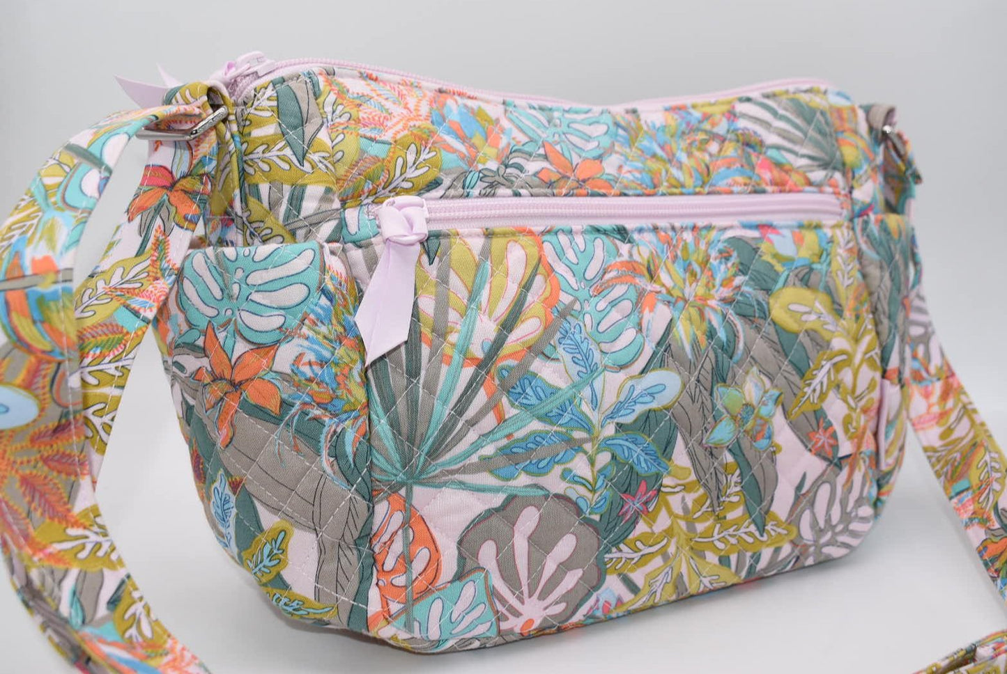 Vera Bradley On the Go Crossbody Bag in Rain Forest Canopy Pattern