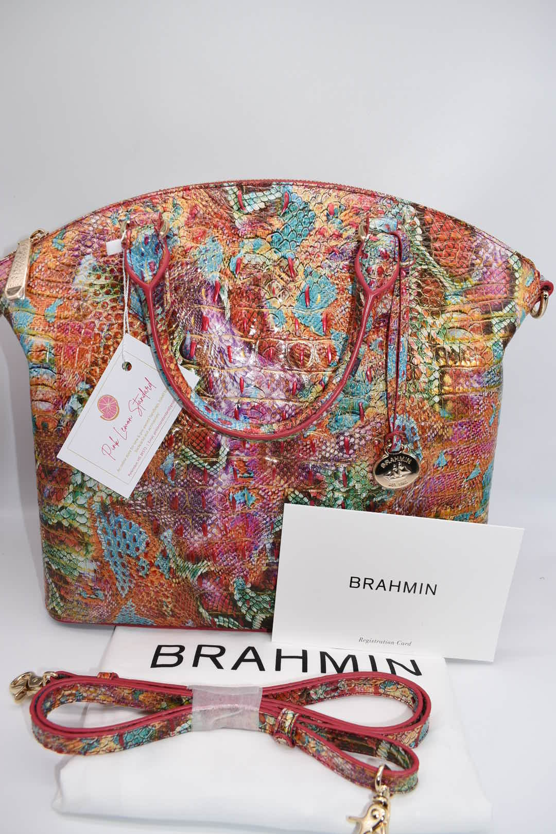 Brahmin Large Duxbury Satchel Bag in Reservior Melbourne