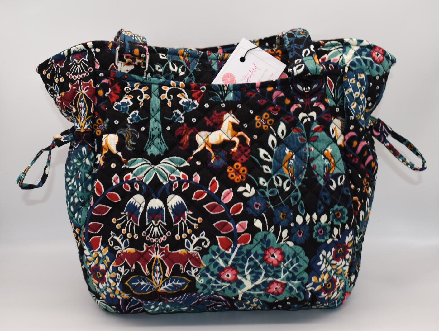 Vera Bradley Glenna Satchel Bag in "Enchantment" Pattern