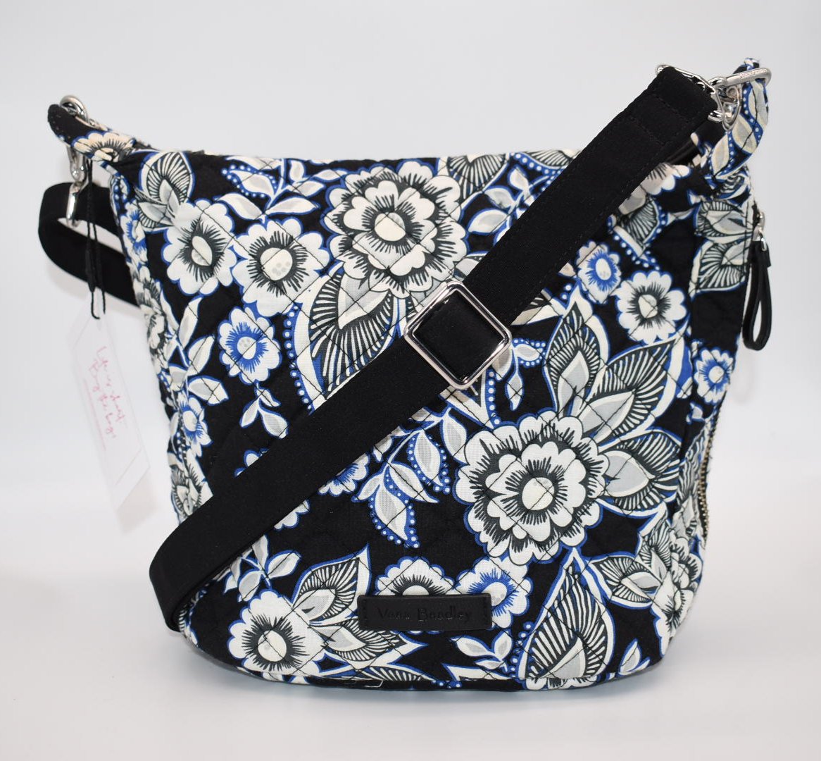 Vera Bradley Carson Small Hobo Crossbody Bag in Snow Lotus