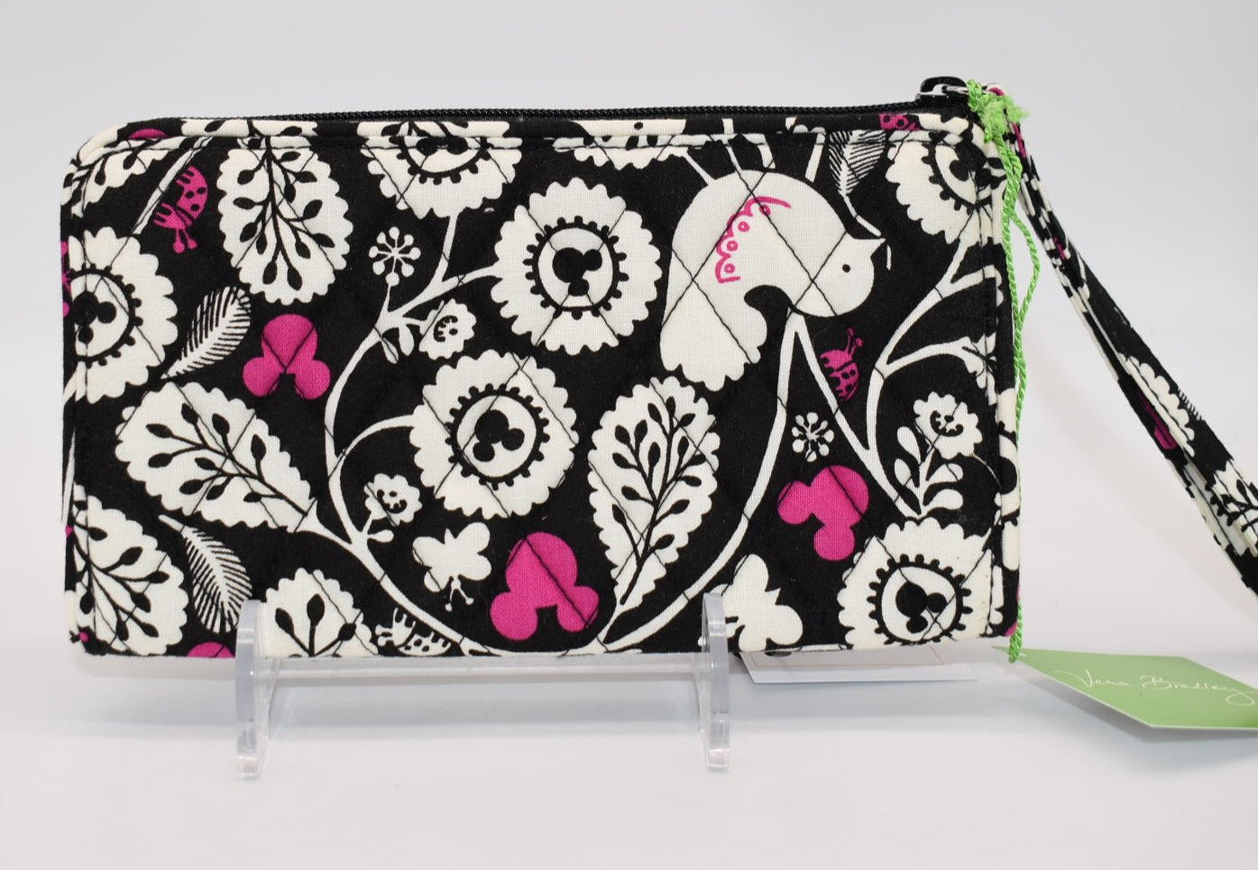 Vera Bradley Front Zip Wristlet in "Mickey Meets Birdie" Pattern