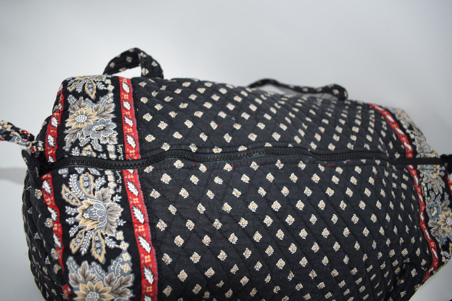 Vera Bradley Large Duffel Bag in "Classic Black -2002" Pattern