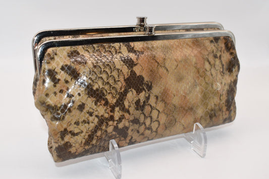 Hobo Intl Lauren Clutch Wallet in Embossed Snakeskin Pattern