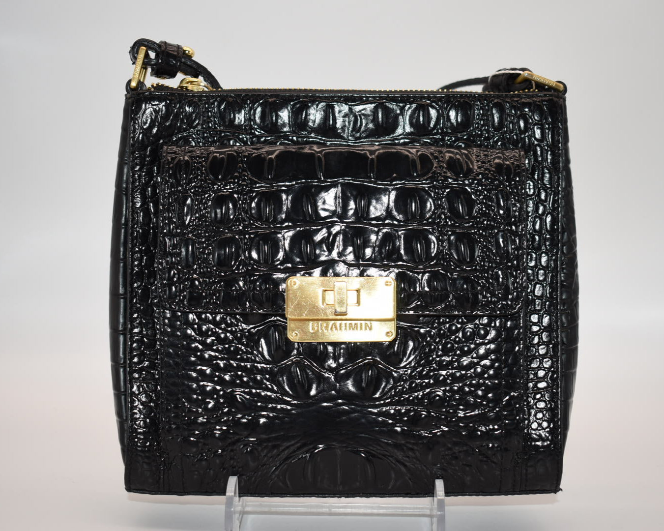 Brahmin Mimosa Crossbody Bag in Black Melbourne