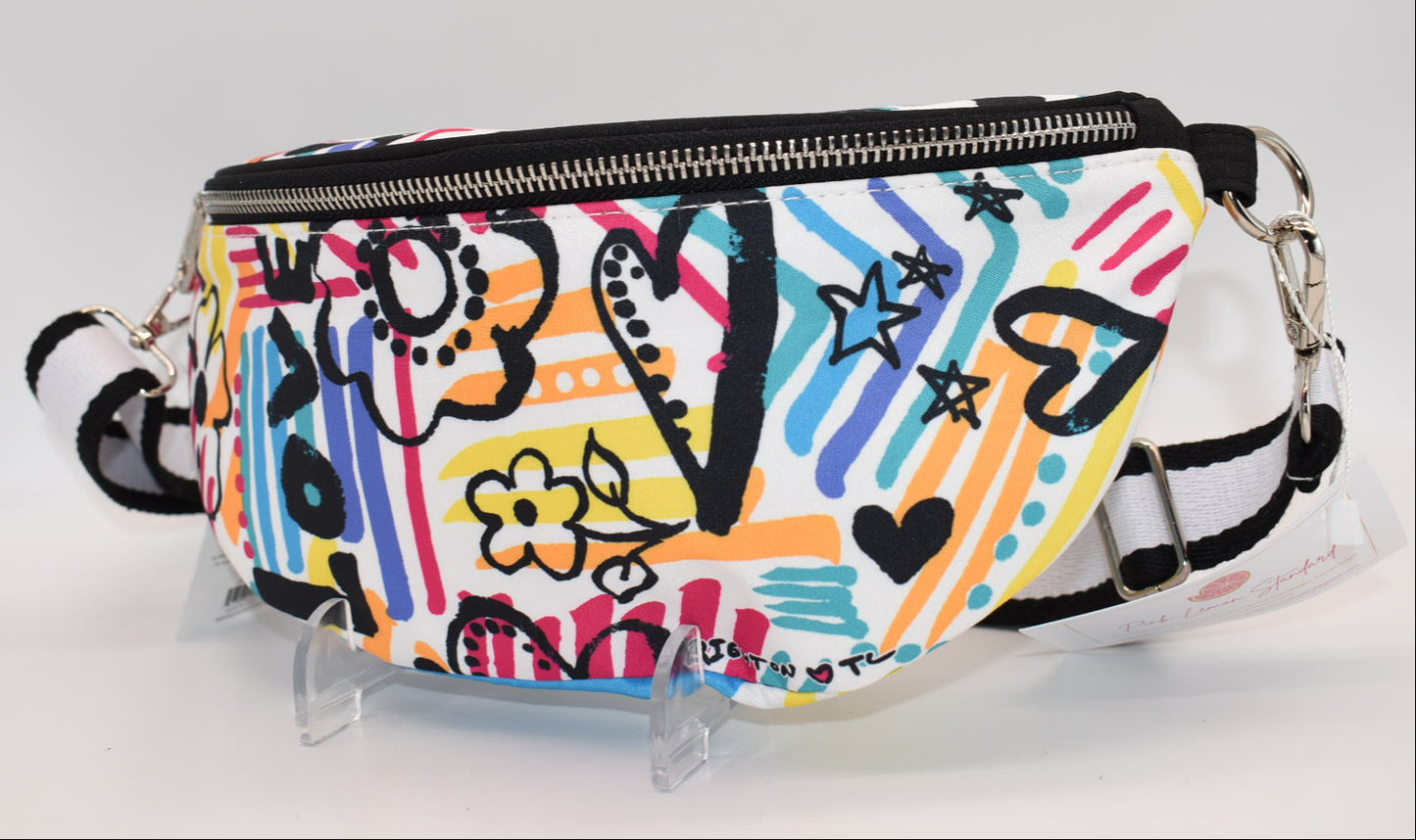 Brighton Graffiti Love Cross Body Belt Bag