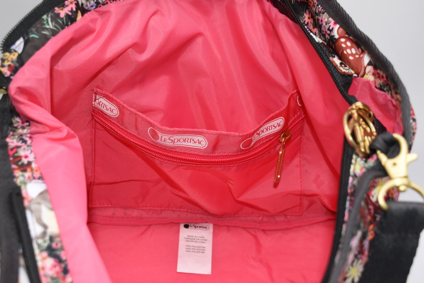 LeSportSac Small Carryall Bag & 3-Zip Pouch in"Bambi"