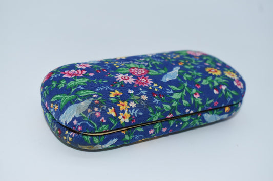 Vintage Vera Bradley Hardshell Eyeglass Case in "Bluebird -1998" Pattern