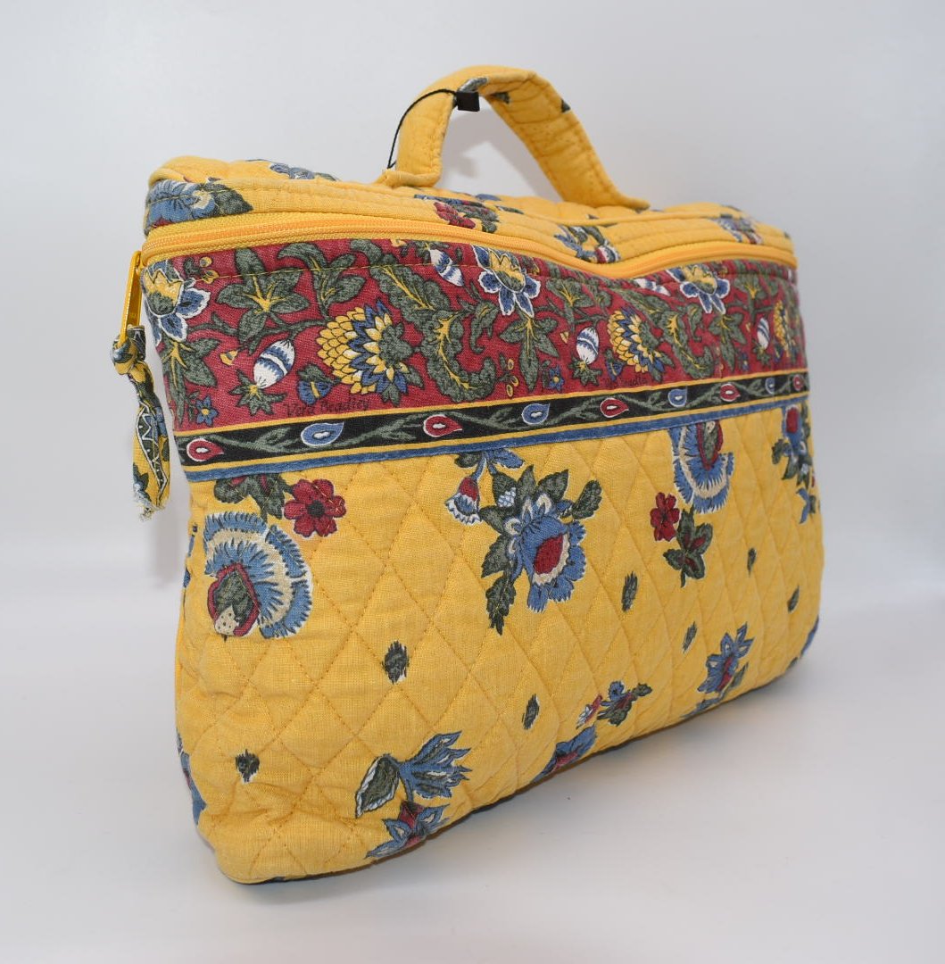 Vintage Vera Bradley Travel / Briefcase Bag in "French Yellow - 1999" Pattern