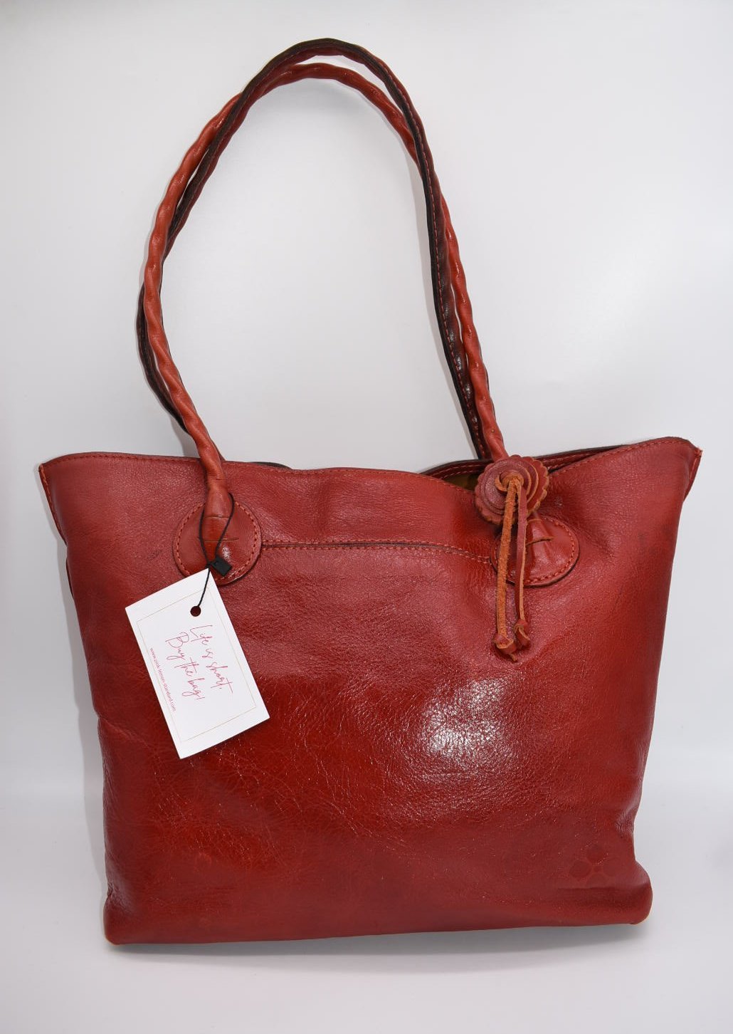 Patricia Nash Eastleigh Tote Bag in Distressed Red Leather