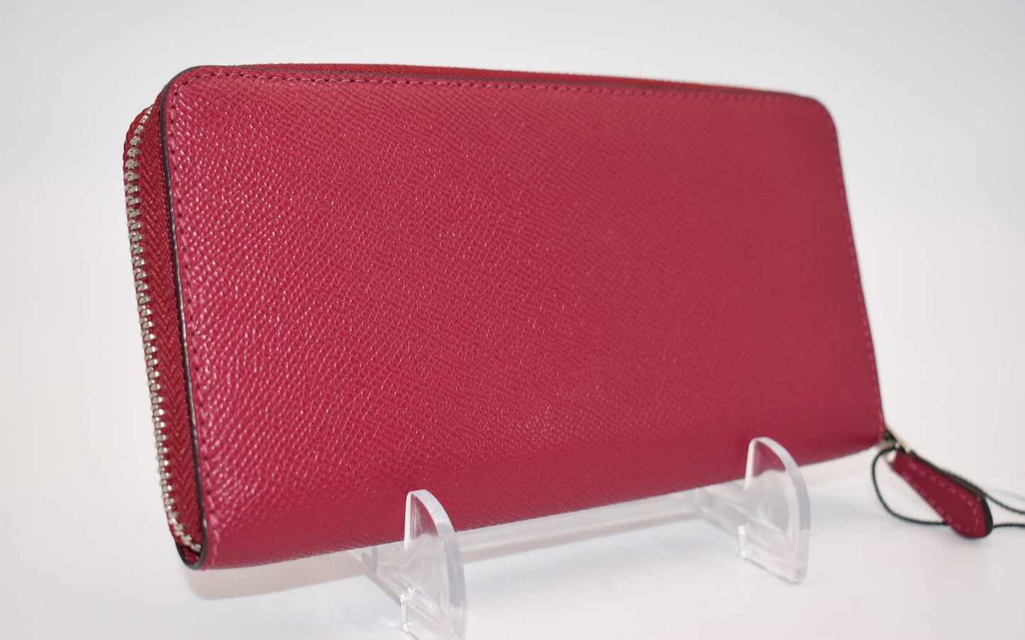 Coach Leather Accordion Wallet in Deep Pink