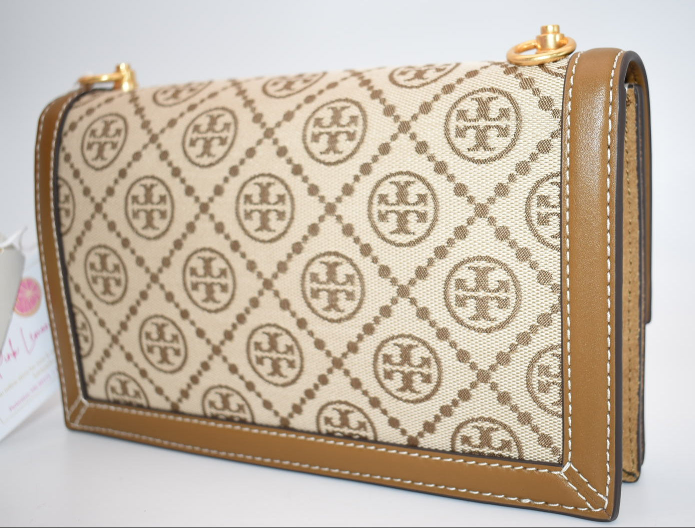 Tory Burch T Monogram Jacquard Mini Bag in Hazelnut