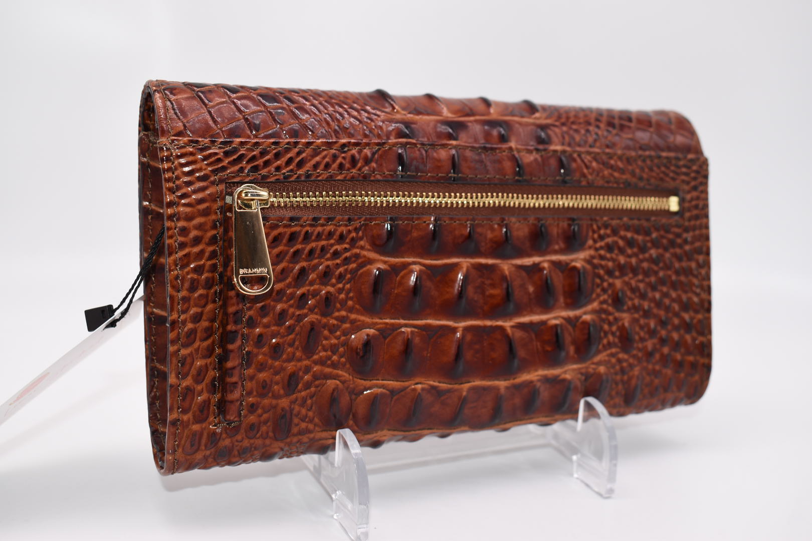 Brahmin AnnMarie Large hot Wristlet Pecan! Rare Find!!!