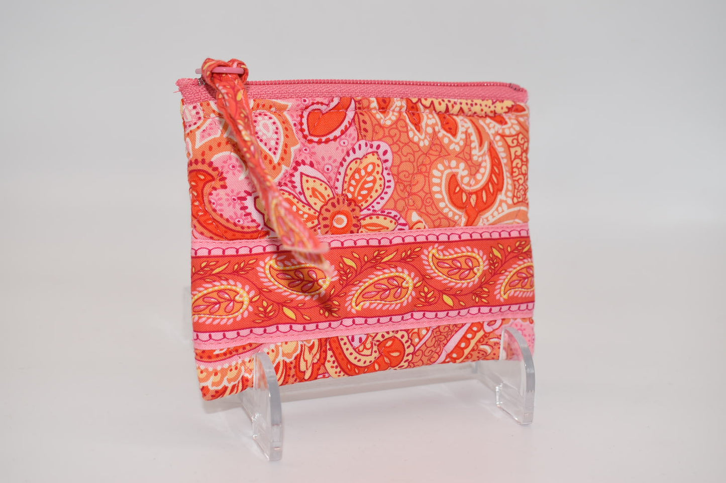 Vera Bradley Zip Coin Pouch in "Sherbert" Pattern